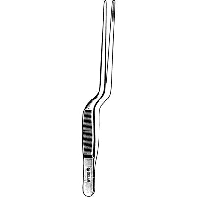 Sklar Adson Bayonet Dressing Forceps - 7-1/2", Straight, Serrated, Delicate - 50-3371