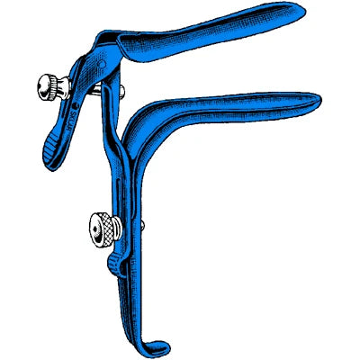Sklar Blue Electrosurgical Freeway-Graves Vaginal Speculum - Angled Open (90°), without Tube - 91-5161