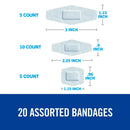 3M Company Nexcare Sensitive Skin White Adhesive Strip, Assorted Sizes (480/BX) 