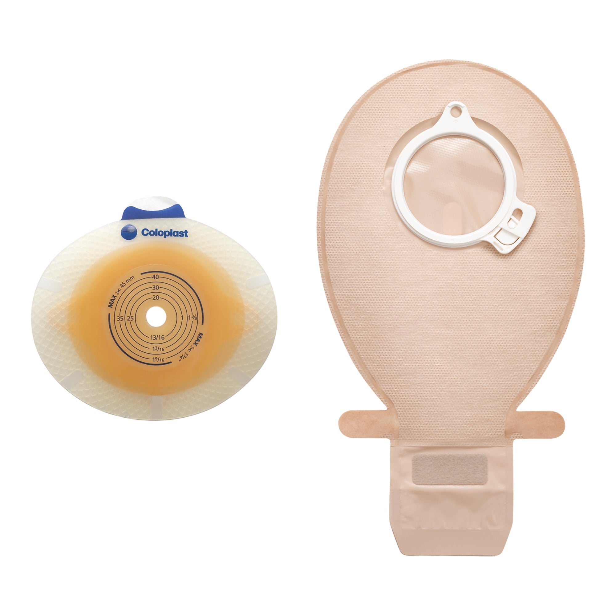 Coloplast SenSura Click Convex Light Ostomy Barrier, 31 mm Stoma Opening, Red Color Match (5/BX) 