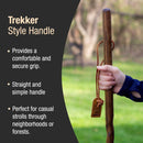 Mabis Healthcare Brazos Twisted Oak Trekker Handcrafted Walking Stick, Red, 55-Inch