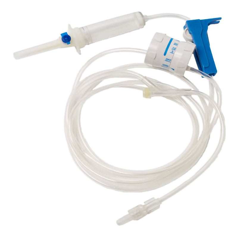Primary IV Administration Set TrueCare Gravity 1 Port 20 Drops / mL Drip Rate 15 Micron Filter 92 Inch Tubing Solution Flow Regulator (Box of 40)