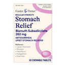 Foster & Thrive Stomach Relief 262 mg Bismuth Salicylate Chewable Tablets (Carton of 30)