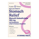 McKesson Brand Foster & Thrive Stomach Relief 262 mg Bismuth Salicylate Chewable Tablets (30/CT) 