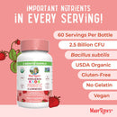 Mary Ruth's Organic Kids Probiotic Gummies, Strawberry Flavor (Case of 6)