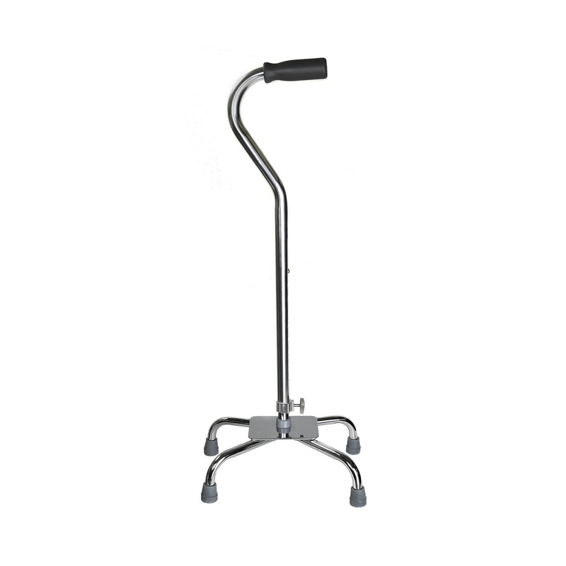 McKesson Steel Chrome Offset Quad Cane, 29 – 37.5 Inch (Case of 4)