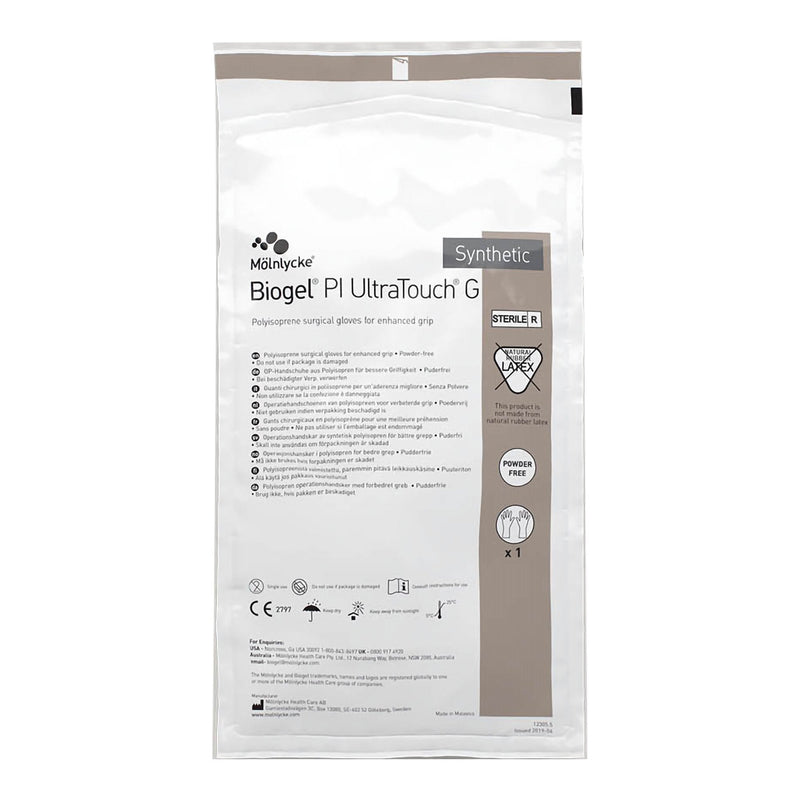 Molnlycke Biogel PI UltraTouch G Polyisoprene Surgical Glove, Size 8, Straw (200/CS) 
