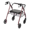 McKesson Bariatric Red Folding Steel Four-Wheel Rollator (Case)