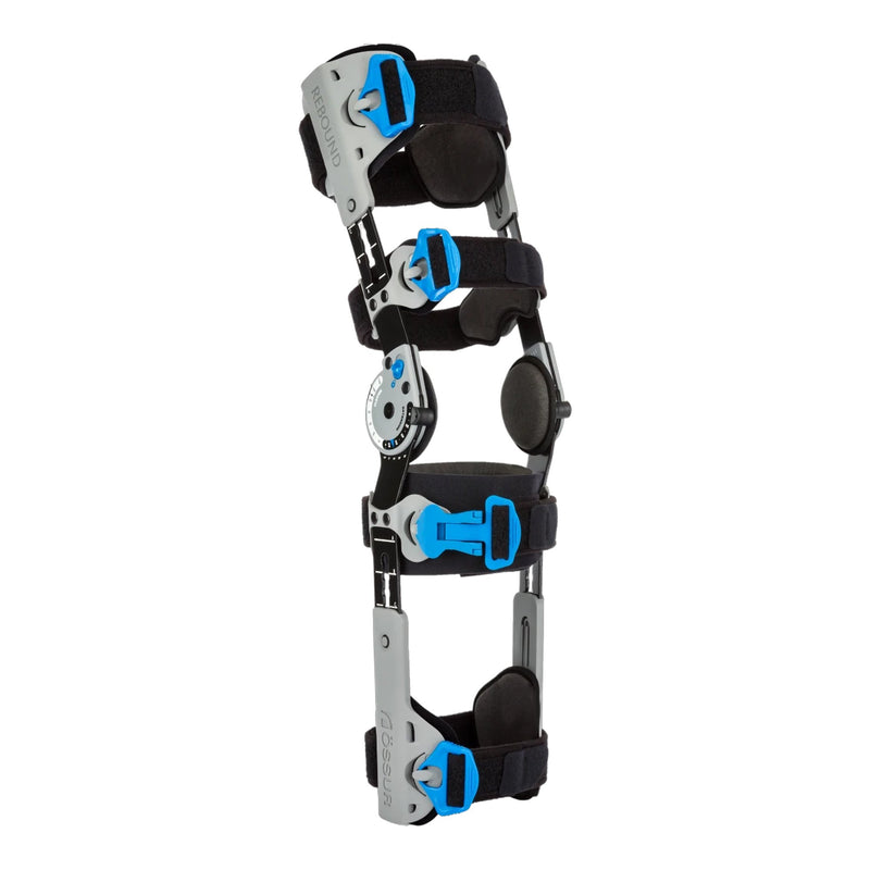 Post-Op Knee Brace Ossur Rebound One Size Fits Most Buckle Closure / D-Ring / Hook and Loop Strap 16 to 32 Inch Thigh Circumference Left or Right Knee (Each)