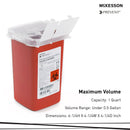 McKesson Prevent Sharps Container, 1 Quart, 6-1/4 x 4-1/4 x 4-1/4 Inch (Case of 80) 