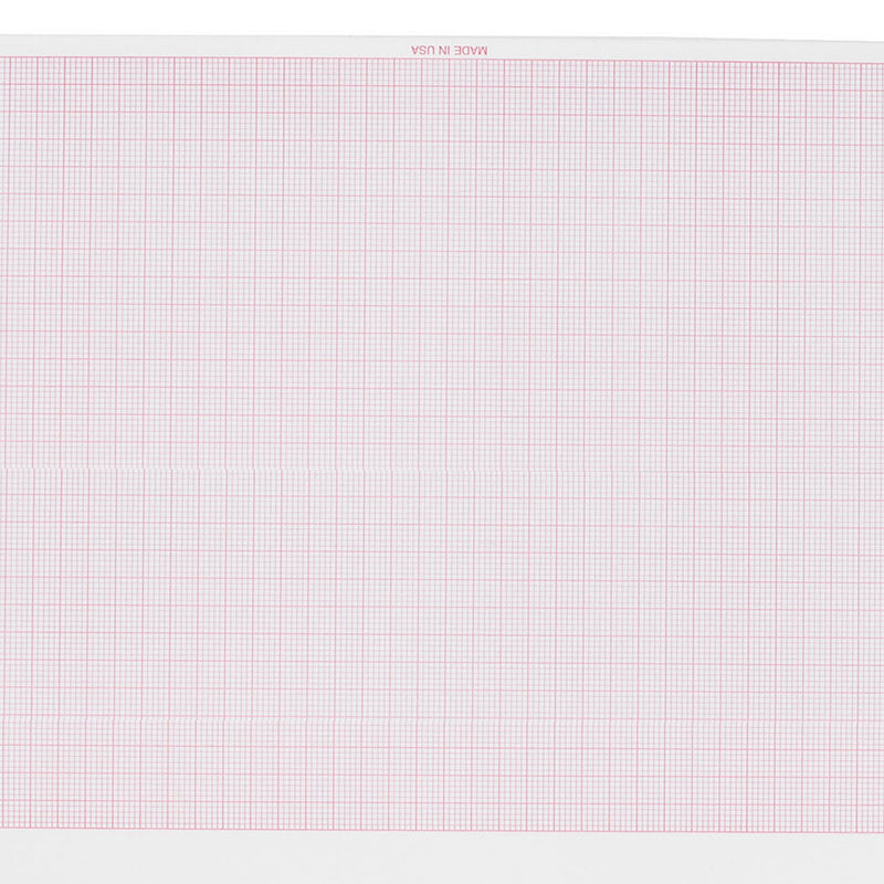 Philips ECG Recording Paper Thermal 8.5x11 Z-Fold Red Grid M3707A (100/PK) 