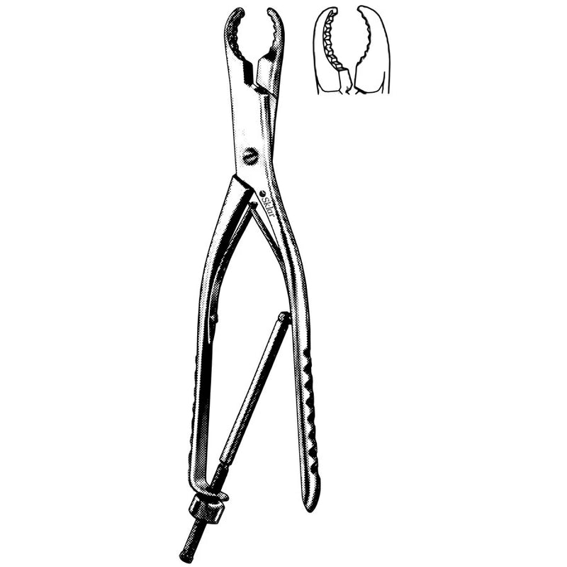 Sklar Ulrich Self-Retaining Bone Holding Forceps - Straight, 7-1/4" - 40-2415