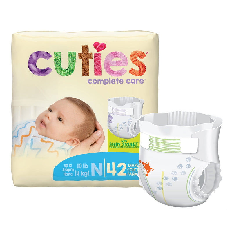 First Quality Products LLC Cuties Premium Diaper, Newborn (4/CS) 