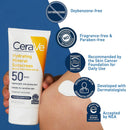 Loreal USA CeraVe Hydrating Mineral Sunscreen Body SPF 50, 5-ounce Tube 