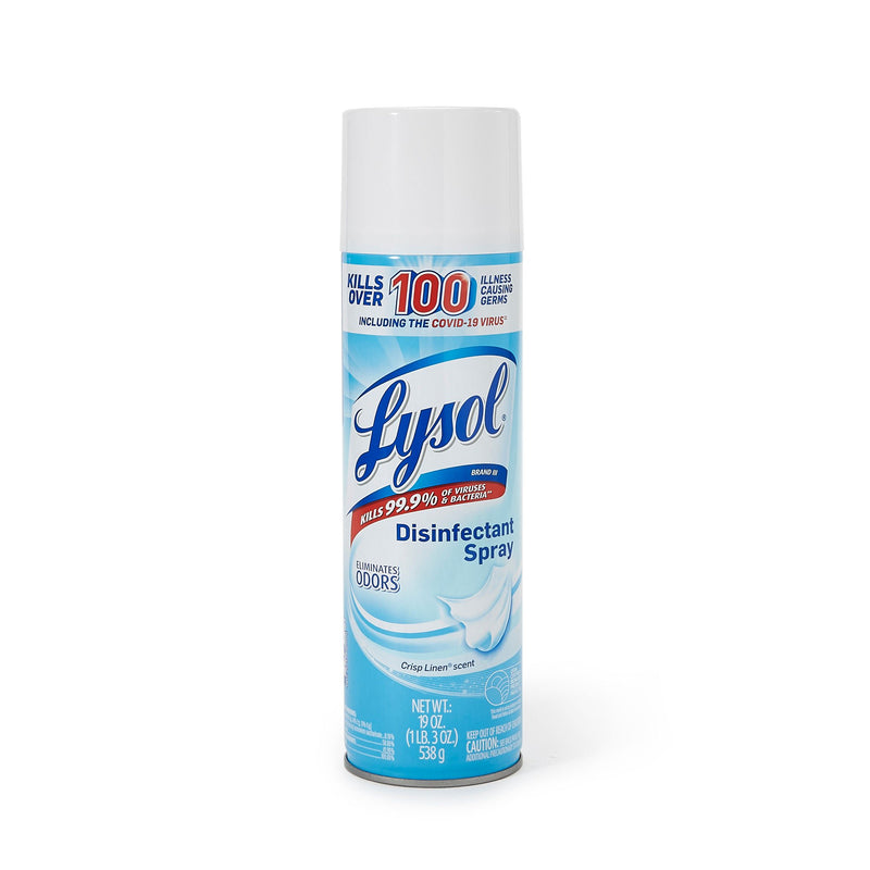 Lysol Disinfectant Spray Crisp Linen Scent, 19-ounce Aerosol Can (Case of 12)