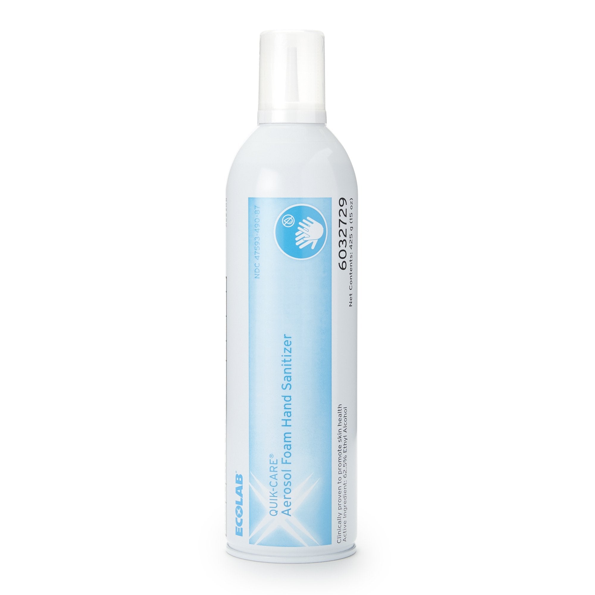 Ecolab Quik-Care Foam Hand Sanitizer, 15 oz. Aerosol Can (12/CS) 