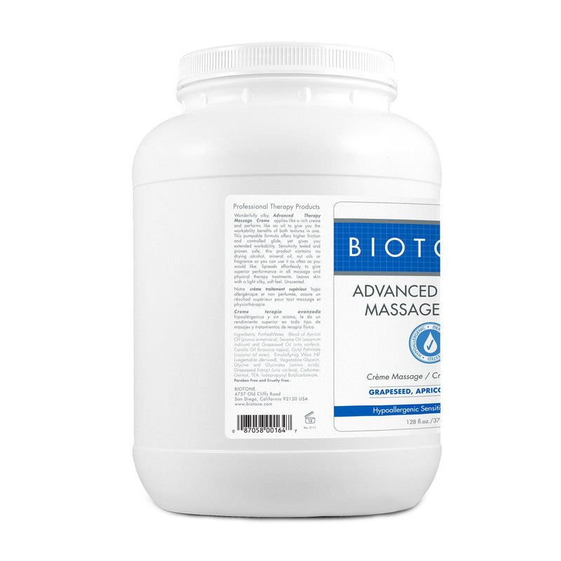 Biotone Advanced Therapy Massage Crème with Grapeseed, Apricot & Sesame Oil