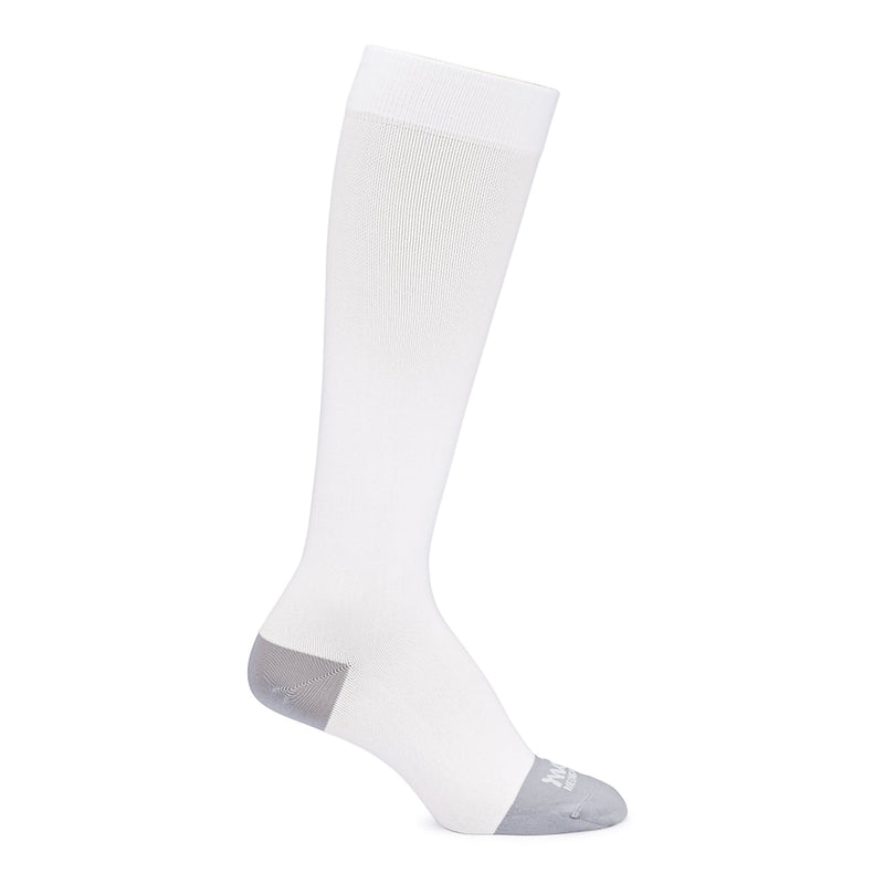 Motif Medical Maternity Compression Socks Motif Medical Knee High Large White / Gray Closed Toe 