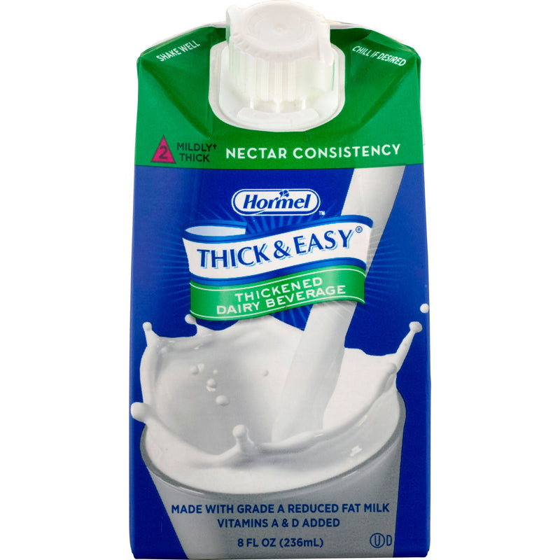 Thick & Easy Dairy Nectar Consistency Milk Thickened Beverage, 8 oz. Carton (Case of 27)