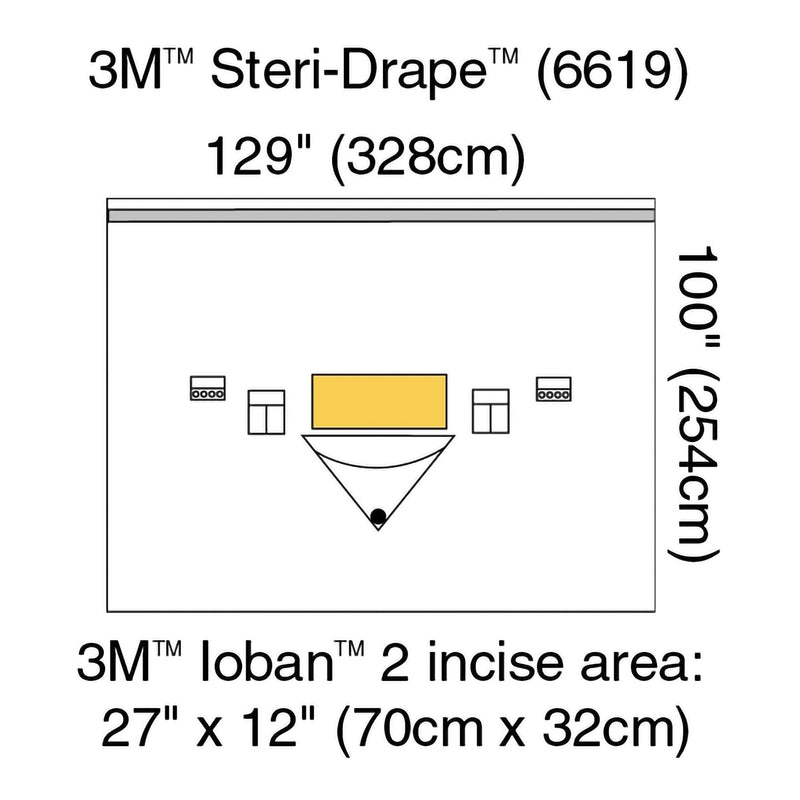 Solventum Corporation 3M Steri-Drape Sterile Large Isolation Orthopedic Drape, 129 x 100 Inch (5/CS) 