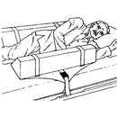 Skil-Care Foam Double Bolster Roll-Control System, 34 x 8 x 7 Inch, Blue (Pair)