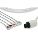 AAMI One Piece ECG Cable - 3 Leads Snap