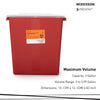 McKesson Prevent Multi-purpose Sharps Container, 3 Gallon, 13.5 x 12.5 x 6 Inch (Case of 12)