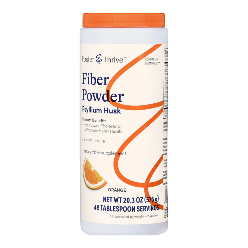 McKesson Brand Foster & Thrive Fiber Powder Psyllium Husk, Orange Flavor 