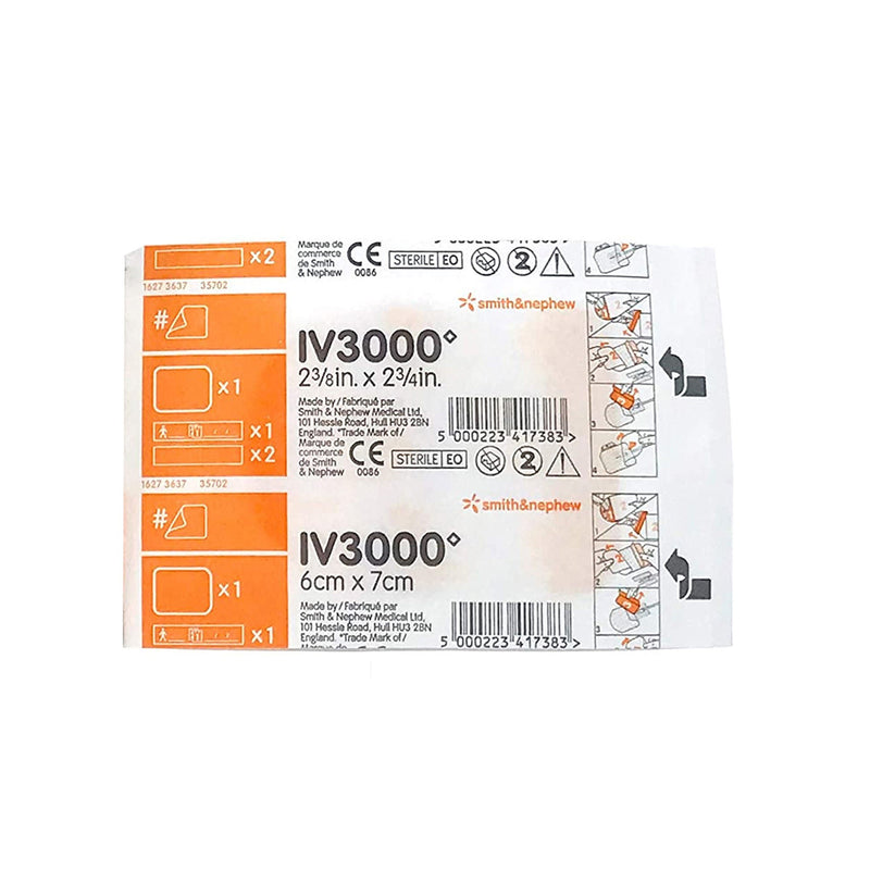 IV3000 1-Hand Peripheral Catheter Dressing, 2-3/8 x 2¾ Inch (Case of 900)