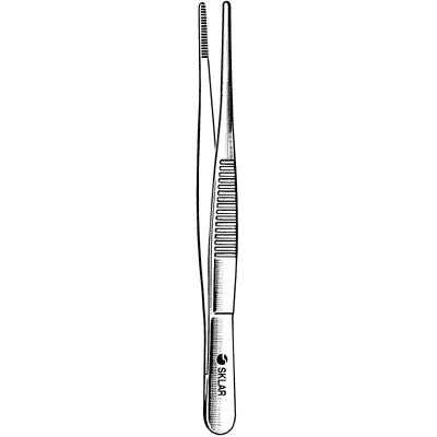 Sklarlite Dressing Forceps - 4-1/2", Straight, Serrated, Extra Light - 23-2824 