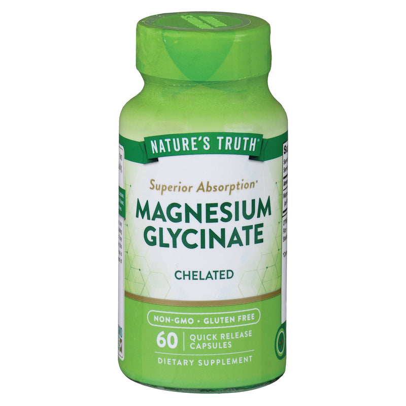 Nature's Truth Magnesium Glycinate Chelated Quick Release Capsules (Bottle of 60)