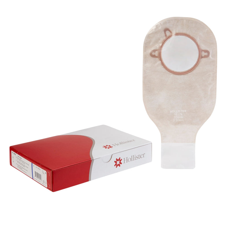 Hollister New Image 2-Piece Ultra-Clear Ostomy Pouch, Pre-cut to Fit 70 mm Stomas, Blue (10/BX) 