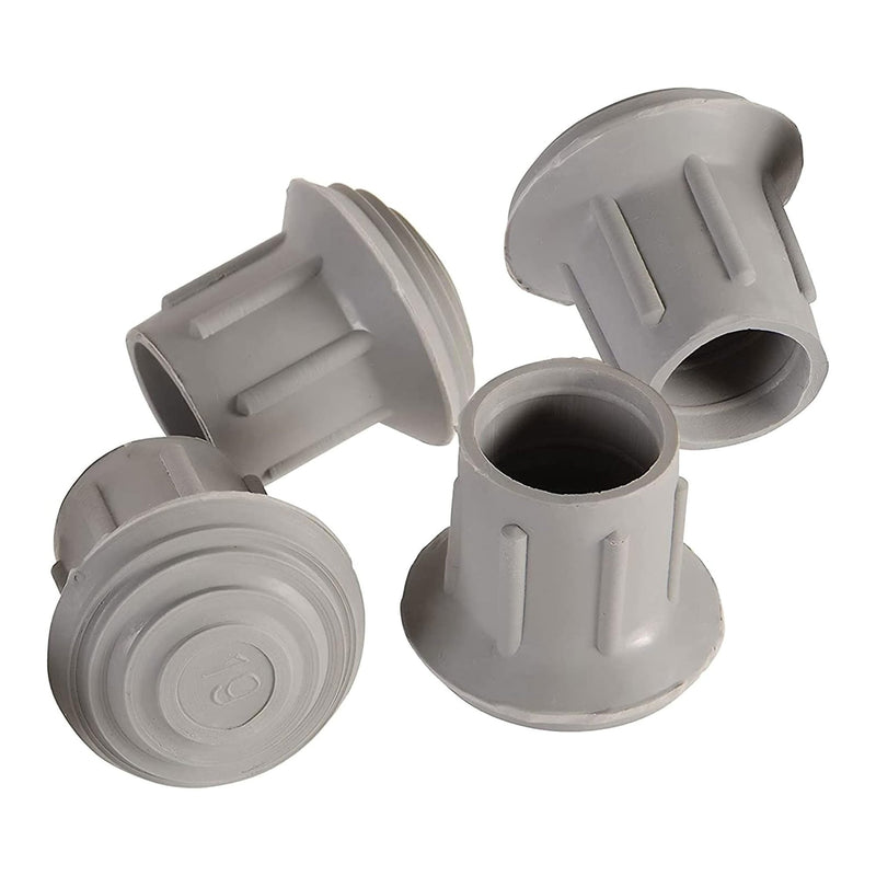 Mabis Replacement Tips for Walkers, Canes and Commode Chairs, 1-inch (Box of 4)