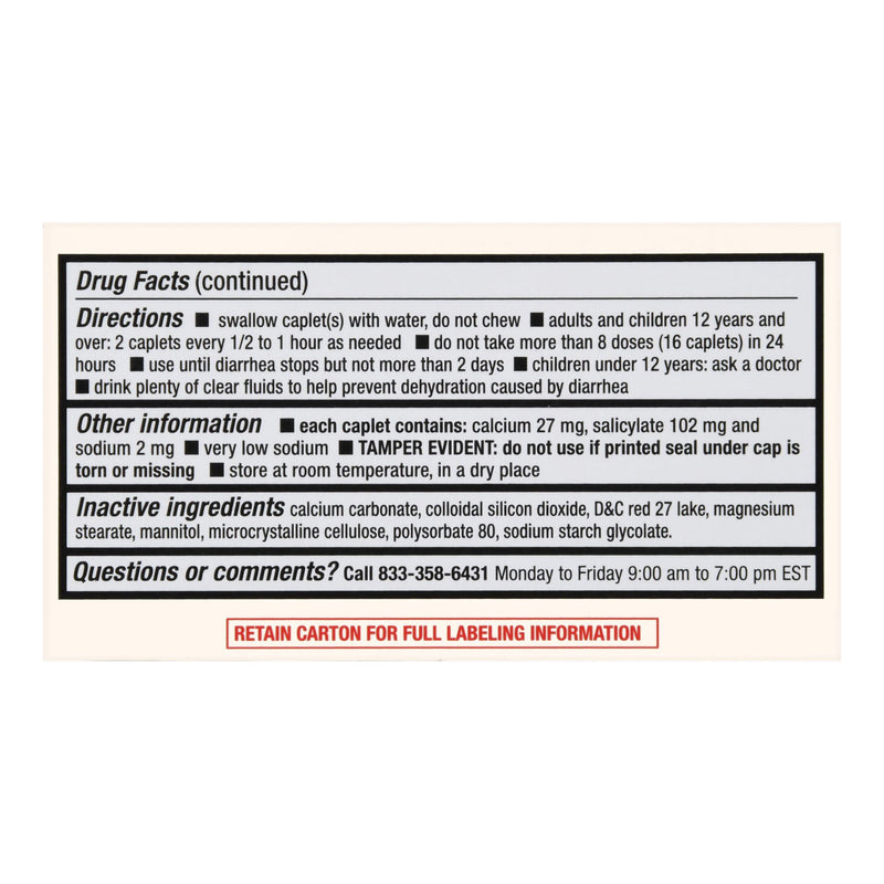 Foster & Thrive Stomach Relief 262 mg Bismuth Subsalicylate Caplets (Bottle of 40)