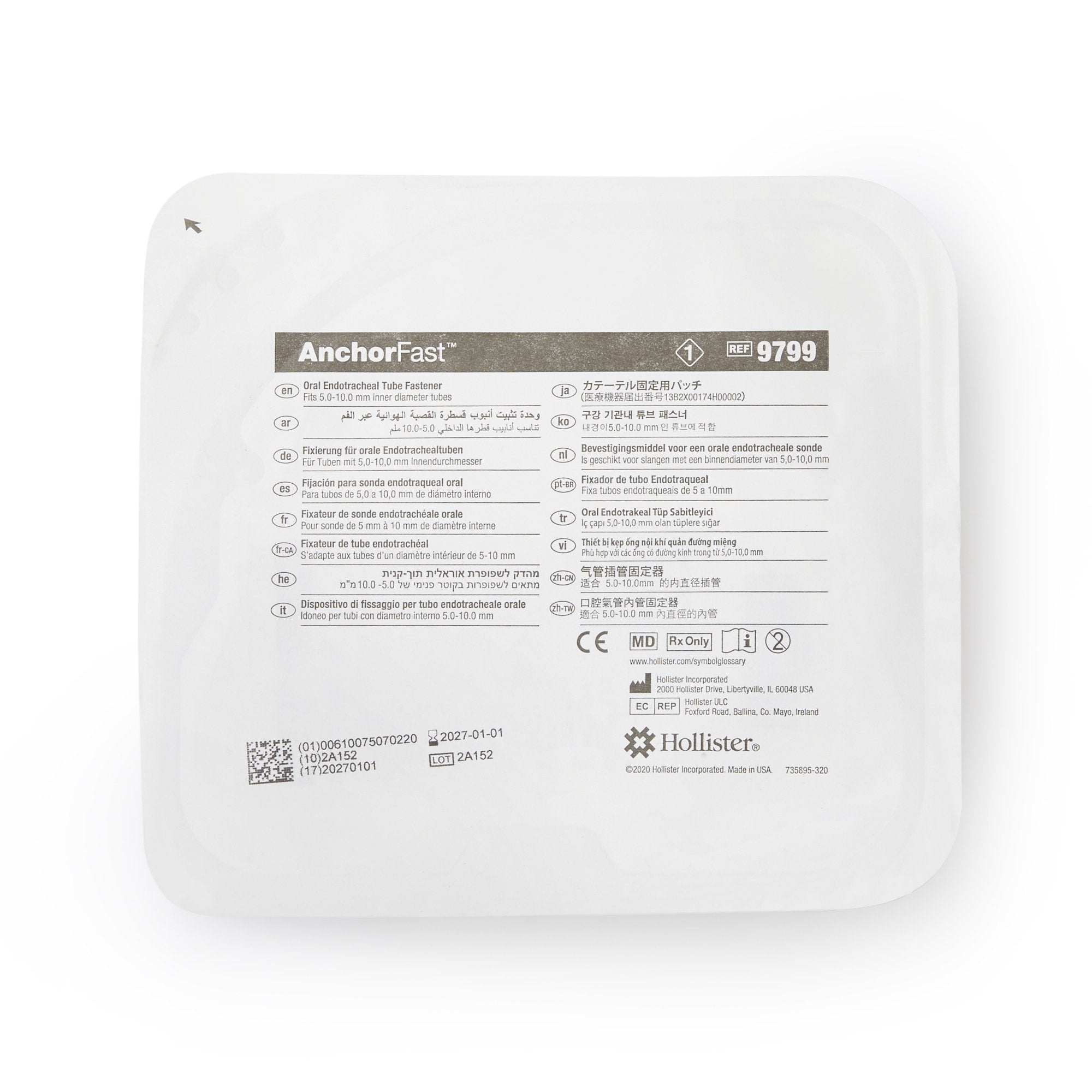 Hollister AnchorFast Endotracheal Tube Anchor Fastener (12/BX) 