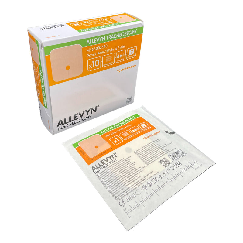 Smith & Nephew Allevyn Tracheostomy Nonadhesive Foam Dressing, 3.5 x 3.5 Inch (Case of 80)