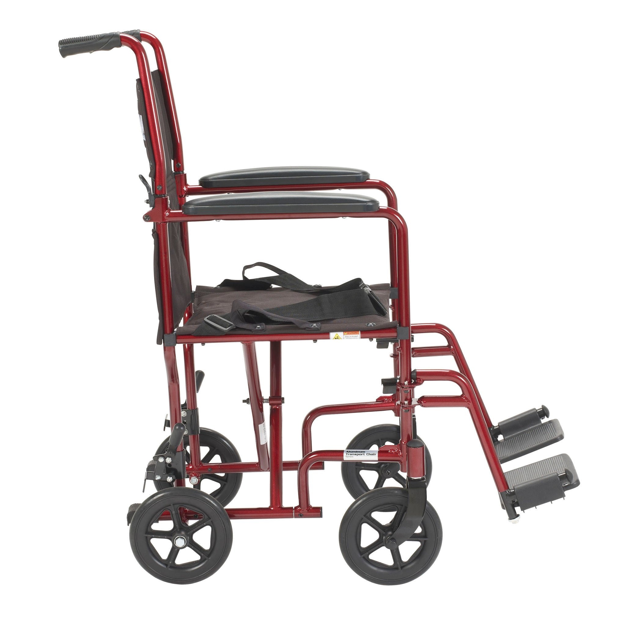 drive Transport Chair, Red, 17-Inch Seat Width 