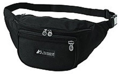 Fanny Pack Black Polyester 13.5 X 5.5 X 3.5 Inch (Each)