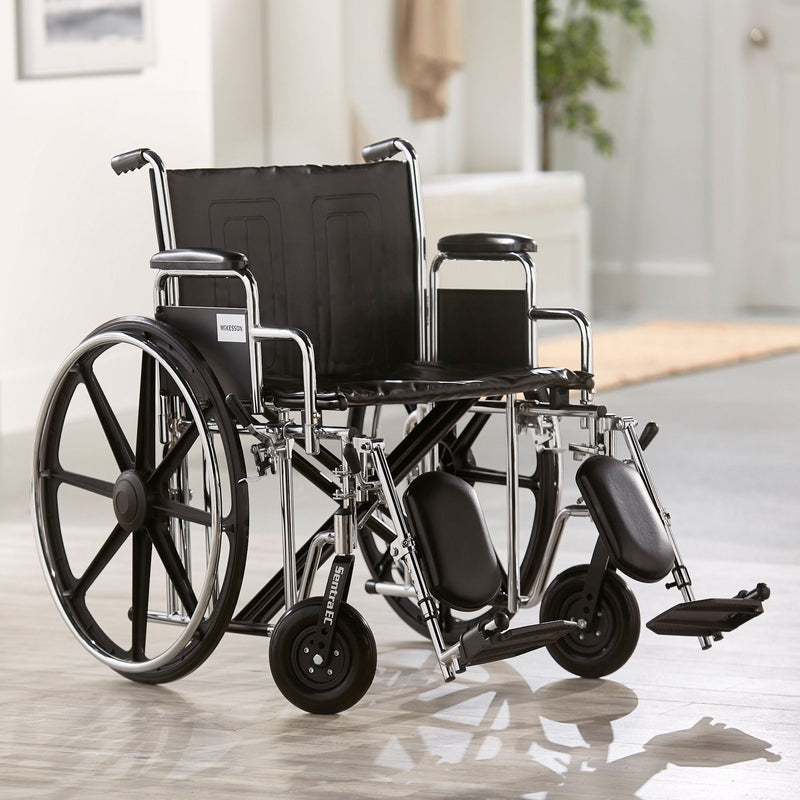 McKesson Bariatric Wheelchair, 24-Inch Seat Width, 450-lb. Capacity (Each)