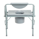 Commode Chair drive Drop Arms Steel Frame Back Bar 23-1/4 Inch Seat Width 1000 lbs. Weight Capacity