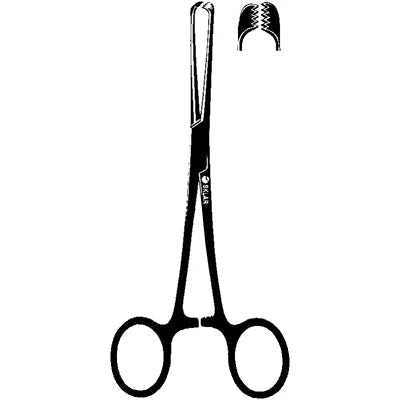 Sklar Black Laser Allis Tissue Forceps - 7-1/2", 5x6 Teeth - 90-2276 