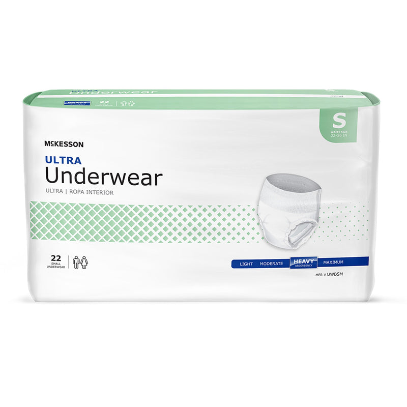 McKesson Ultra Heavy Absorbent Underwear, Small (Case of 88)