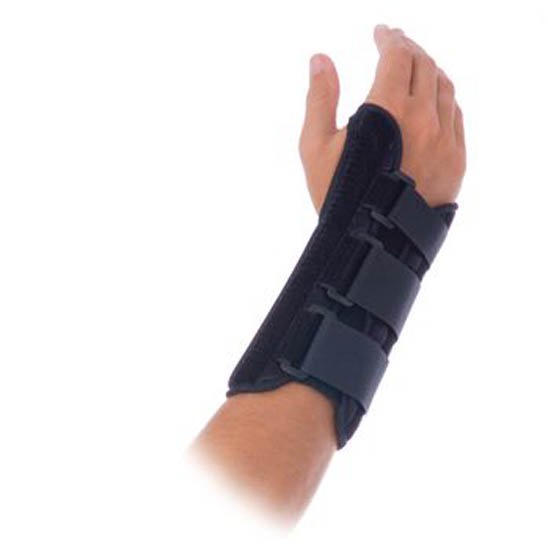 Performance Health Wrist Brace Rolyan Fit Fabric / Spandex / Metal Right Hand Black Large 