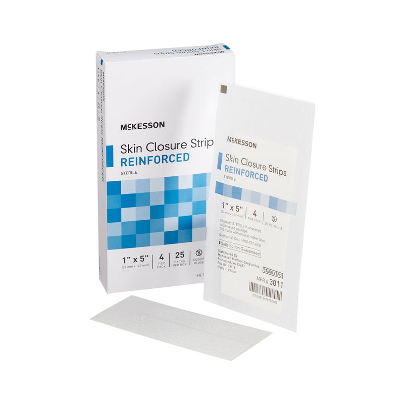McKesson Brand McKesson Skin Closure Reinforced Strip, 1 X 5 Inch (100/CS) 