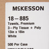 McKesson Nonsterile White Procedure Towel, 13 x 18 Inch (Case of 500)