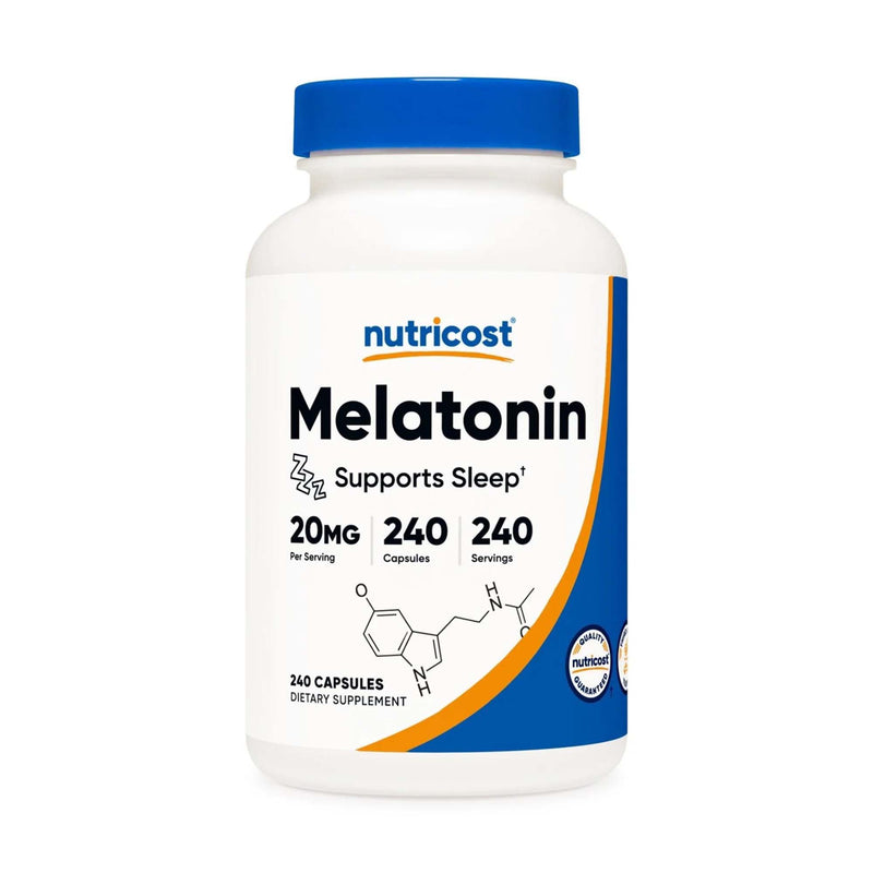 nutricost 20-mg Melatonin Capsules for Sleep Support (Case of 2880)