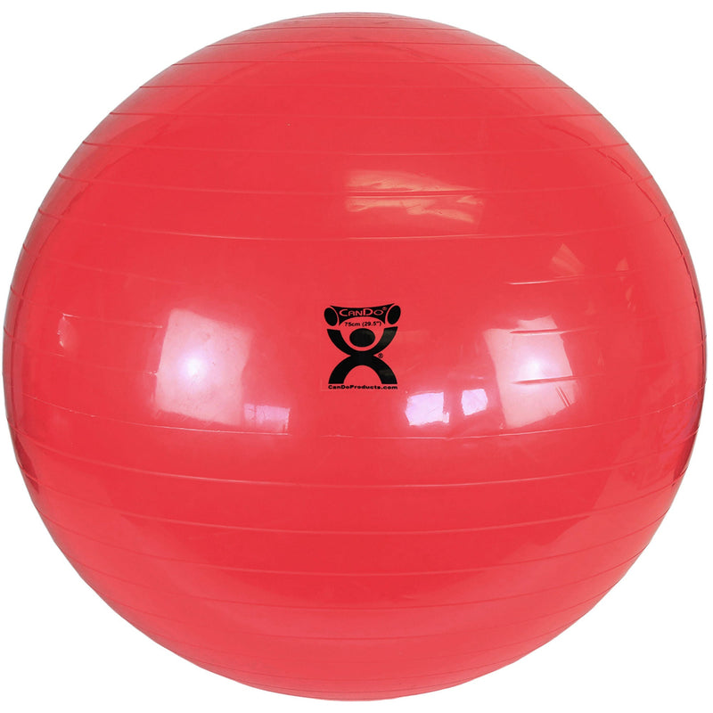 CanDo Inflatable Exercise Ball, Red, 30 Inches (Each)