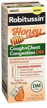 Cold and Cough Relief Robitussin 20mg / 20mg -400mg Strength Liquid 4 oz. (Each)