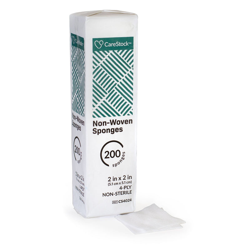 CareStock Nonwoven Sponge, 2 x 2 Inch, 4-Ply (Case of 4000)