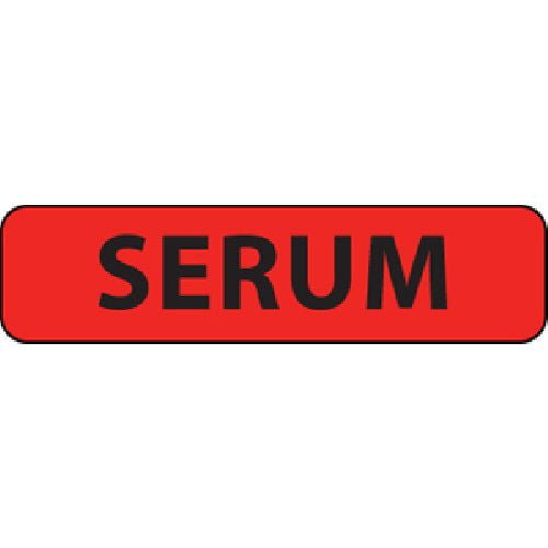 Drug Label MedVision Syringe Label Serum Red 5/16 X 1-1/4 Inch (Each of 760)